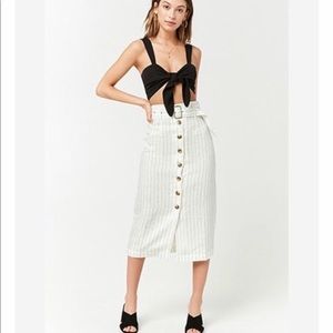 Midi belted skirt- size Small NWT